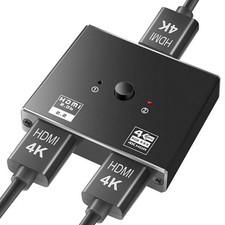 4K 60Hz HDMI Switcher: 2 in 1
