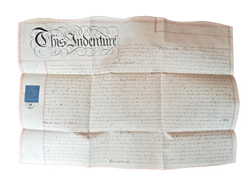 Regency vellum indenture - vellum,