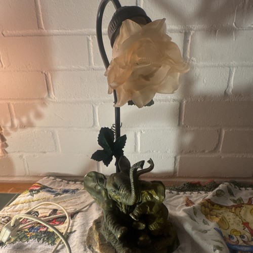 Elephant figurine table - elephant, lamp