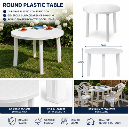 Round plastic garden - plastic,