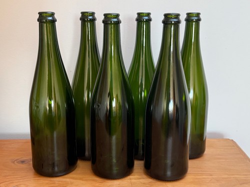 Empty heavy green glass - empty,
