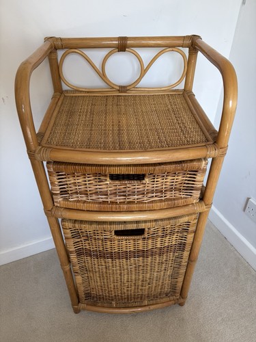 Vintage bamboo shelf unit - vintage,