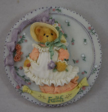 Cherished Teddies - "Faith" Girl With Bonnets Plaque Enesco 104140