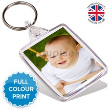    Personalised Custom Photo Gift Keyring Key Fob 45 x 35 mm | Passport Size