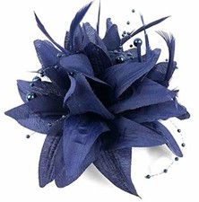 Navy Blue Fascinator with