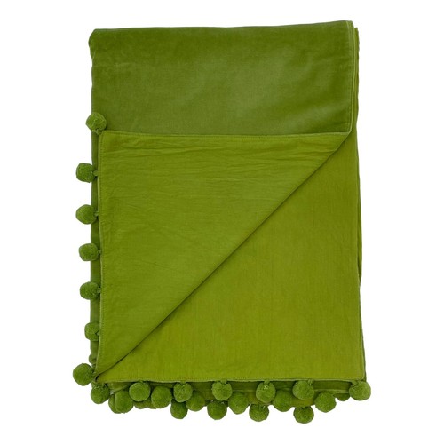 Velvet sofa throw - sofa, pom