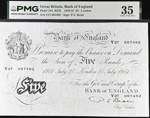 White five pound - £5,