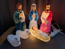 Vintage Empire 6-piece Nativity Set Blow Molds  Tallest 18"