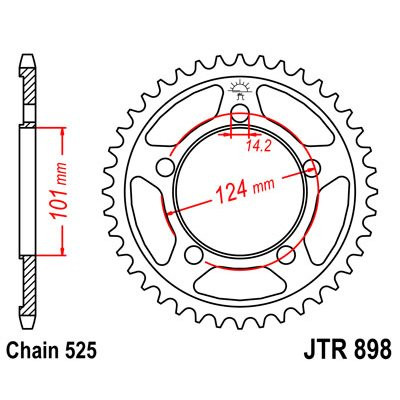 Sprockets sprocket rear - jt,