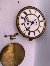 Single Weight Vienna  Clock Movement 7"1/4 dia with Pendulum Bob
