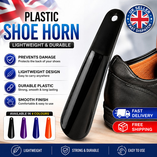 Black plastic shoe string - shoe,