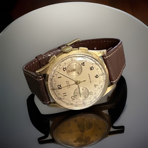 Vintage titus chronograph - chronograph, 18k