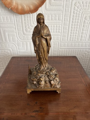 Antique our lady lourdes - our,