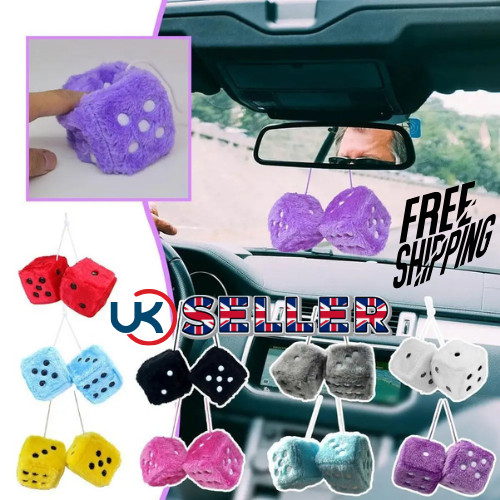 Soft fluffy furry dice - fluffy,
