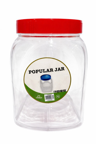 Clear plastic storage jars - clear,