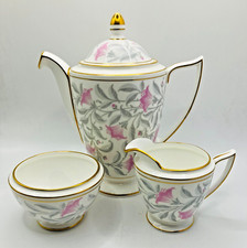 Stunning Vintage Minton Petunia Coffee Pot (1.4 Pint) with Milk Jug & Sugar Bowl