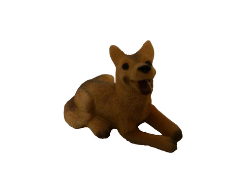 Dolls house shepherd dog resin - dolls,