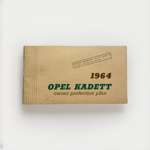Opel kadett 1964 oem - opel, owner's