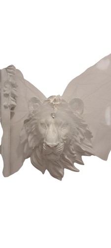 Gold lion head wall - lion,