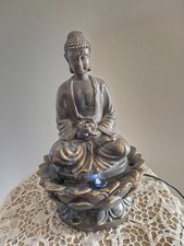 Bronze Cast Resin Indoor/Outdoor Meditating Buddha Fountain with LED Light