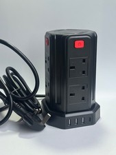 Tower Extension Lead 3M 8 way Surge Protector Extension Lead