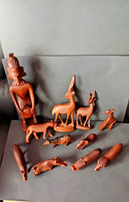 Wood Safari Animals Carved