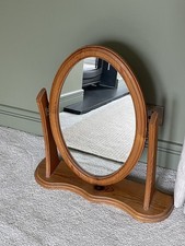 Vintage Solid Pine Dressing Table Swing Mirror Good Condition