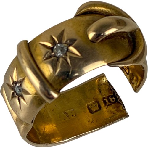 Edwardian 18ct gold diamond - 18ct,