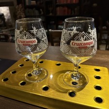 2x Cruzcampo Beer Pint Glass