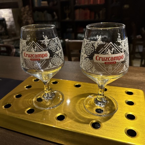 Cruzcampo beer pint glass - cruzcampo,