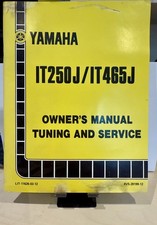 Yamaha OEM IT250J/IT465J Owner's Manual Tuning And Service # LIT-11626-03-12