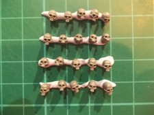 Warhammer 40K - 20 Human skulls no jaws Base decor - 40k bits