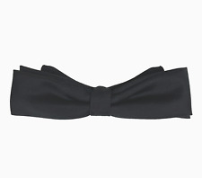Traditional black satin bow tie clip on mens evening formal dress wear JK