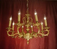 ANTIQUE CHANDELIER BRASS