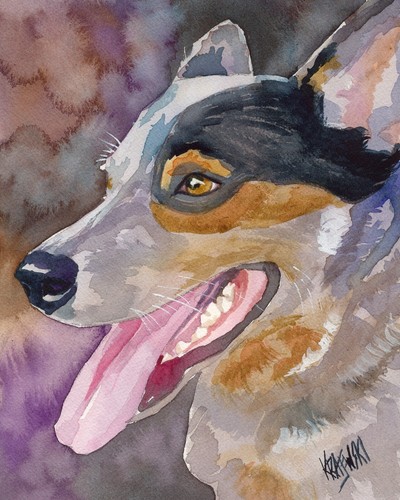 Australian cattle dog print - dog, of