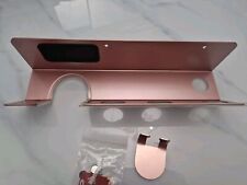 Wall Mounted Hair Dryer Holder Hanging Rack 3 Holes Bathroom Shelf Pink Metallic