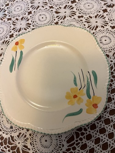 Vintage plate yellow green - plate,