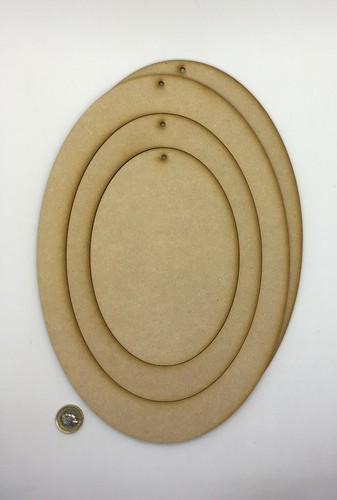 Wreath oval ring or blank - 2,
