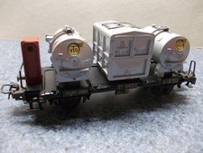 Marklin HO 4625 4 wheel container truck 'VTG' 2 cylindrical 1 box container load