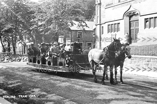 Bcn horse drawn tram car - horse,