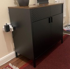 Industrial Storage Cabinet Cupboard Storage Unit Metal Adjustable Shelf Rustic