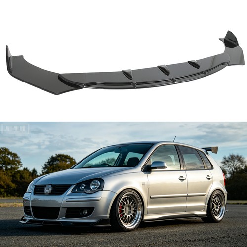 Gloss black lower front bumper - black,