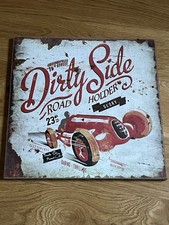 Indianopolis 16th Street Dirty Side Road Holder Race Car Wooden Sign 30cm x 30cm