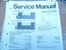 Technics  RS-CH750 Cassette Deck   ORIGINAL  Service Manual