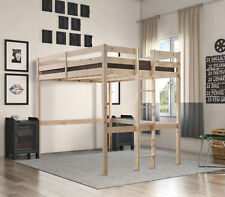 Loft Bunkbed Double 4ft 6 solid pine High Sleeper bunk bed - HEAVY DUTY (EB65)