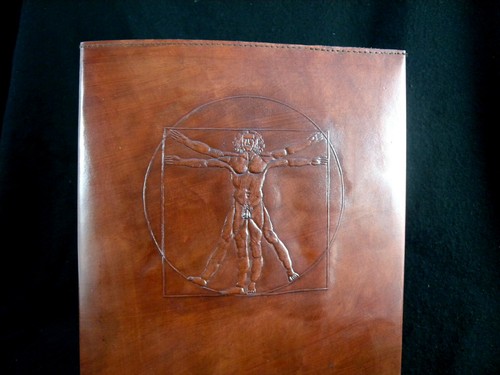 Handmade refillable leather - a4,