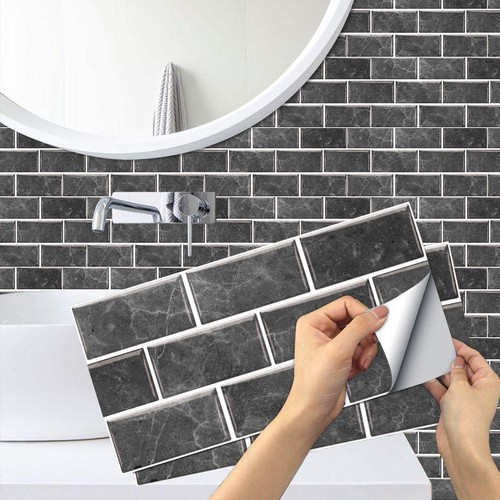 12pcs brick tile stickers - brick,