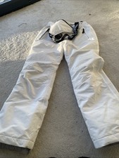 Wonens White Surfanic Ski Salopettes Trousers 10
