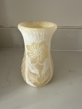 Vintage alabaster vase white