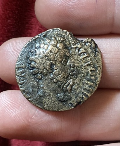 Ancient roman bronze coin - roman,